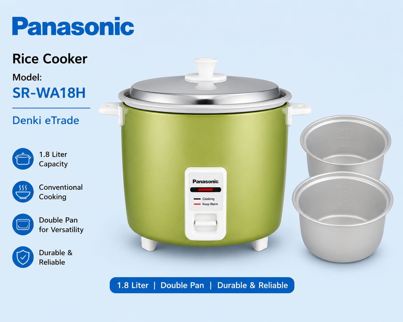 Panasonic Rice Cooker. SR-WA18H