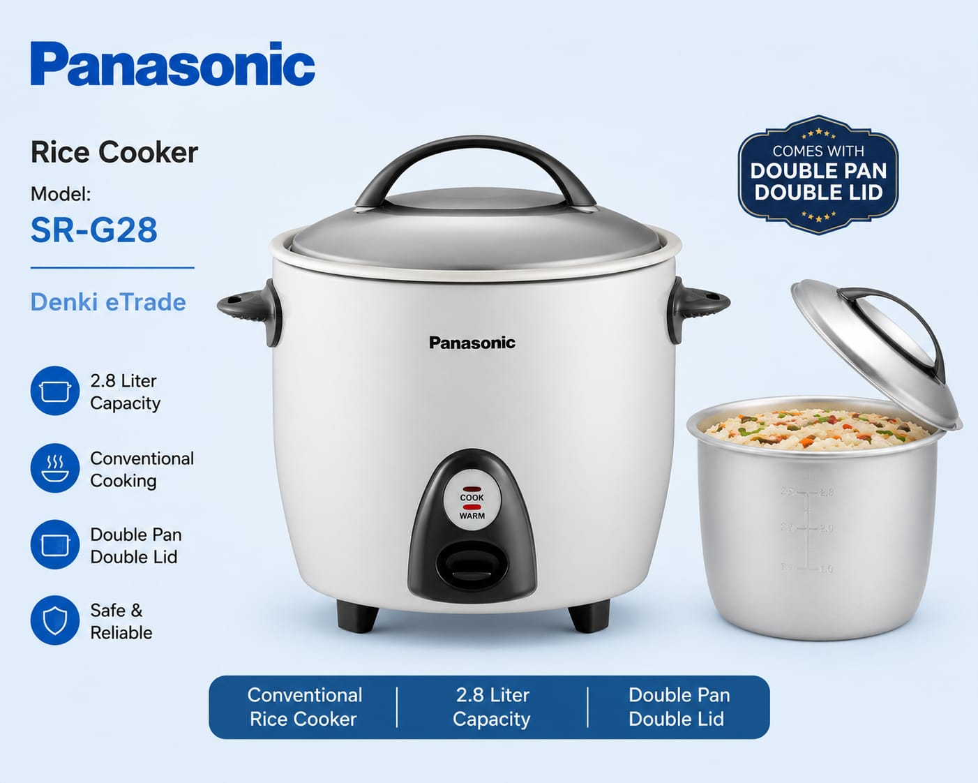 Panasonic Rice cooker. SR-G28