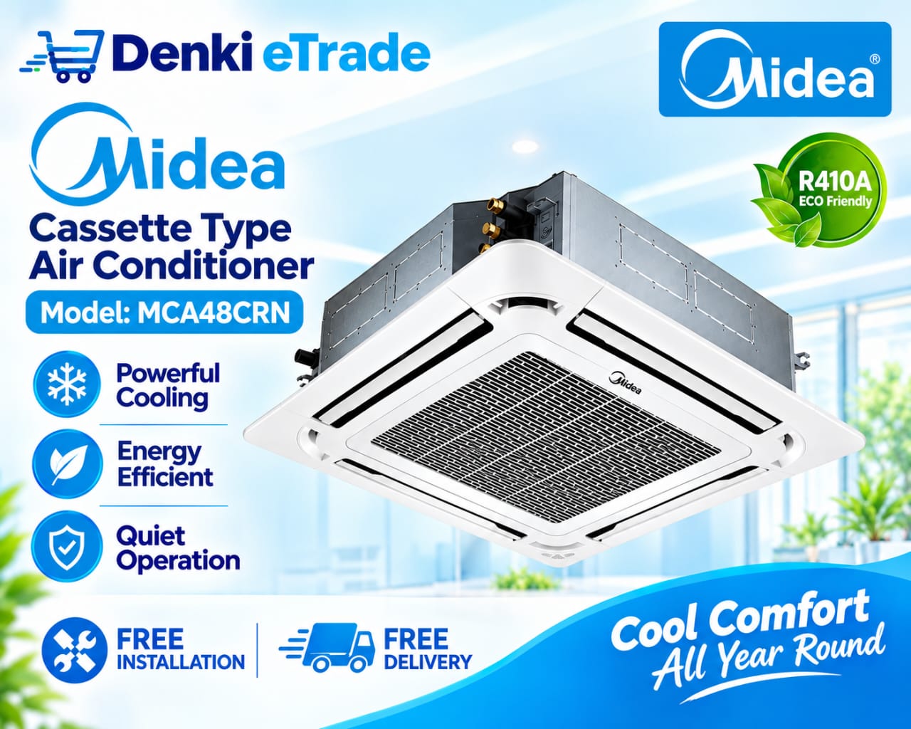Midea AC Cassatte Type 4 Ton